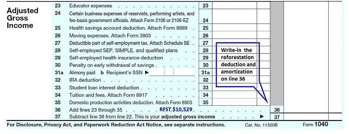 Sample IRS tax form with information described in text.